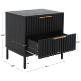 SAFAVIEH Raita 2-Drawer Nightstand Bedside Accent Table