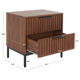 SAFAVIEH Raita 2-Drawer Nightstand Bedside Accent Table