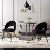 SAFAVIEH Ronna Velvet Retro Navy Side Chair (Set of 2) - 21Wx24Dx32H