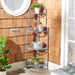 SAFAVIEH Shyla Victorian Wrought Iron 4-Tier Outdoor Corner Shelf - 14 In. W x 14 In. D x 60 In. H - 14Wx14Dx60H