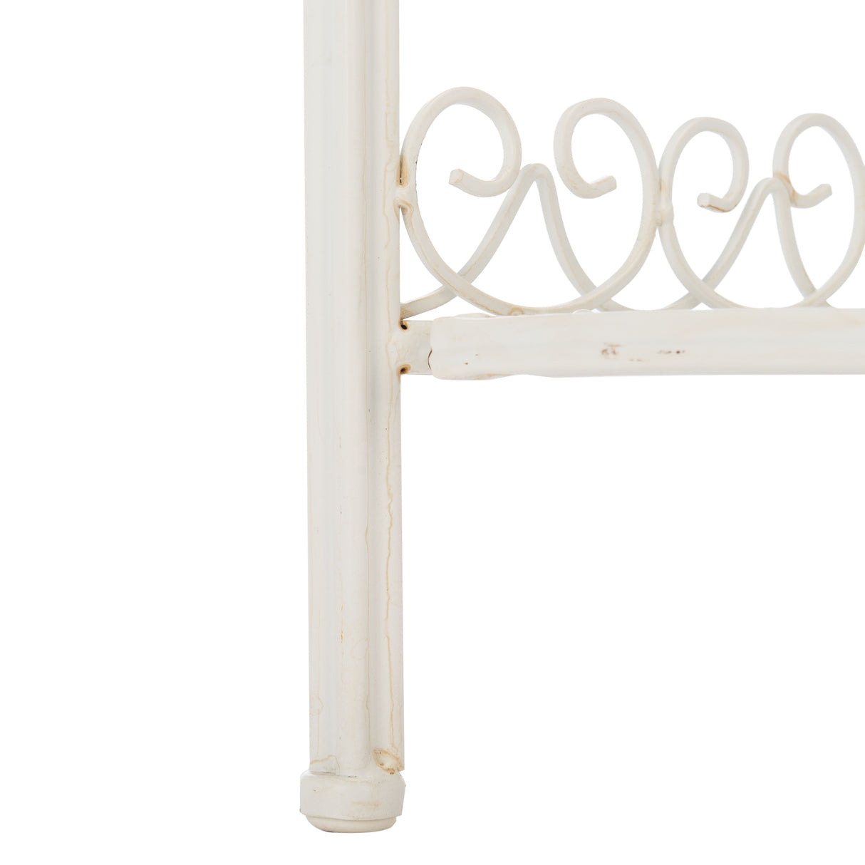 SAFAVIEH Shyla Victorian Wrought Iron 4-Tier Outdoor Corner Shelf - 14 In. W x 14 In. D x 60 In. H - 14Wx14Dx60H