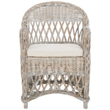 SAFAVIEH Spyrini Natural Rattan Club Chair - 25.5" x 26.5" x 35.5" - 26Wx27Dx36H