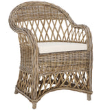 SAFAVIEH Spyrini Natural Rattan Club Chair - 25.5" x 26.5" x 35.5" - 26Wx27Dx36H