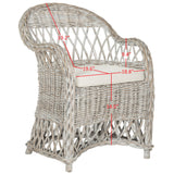SAFAVIEH Spyrini Natural Rattan Club Chair - 25.5" x 26.5" x 35.5" - 26Wx27Dx36H