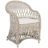 SAFAVIEH Spyrini Natural Rattan Club Chair - 25.5" x 26.5" x 35.5" - 26Wx27Dx36H