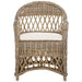SAFAVIEH Spyrini Natural Rattan Club Chair - 25.5" x 26.5" x 35.5" - 26Wx27Dx36H