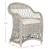 SAFAVIEH Spyrini Natural Rattan Club Chair - 25.5" x 26.5" x 35.5" - 26Wx27Dx36H