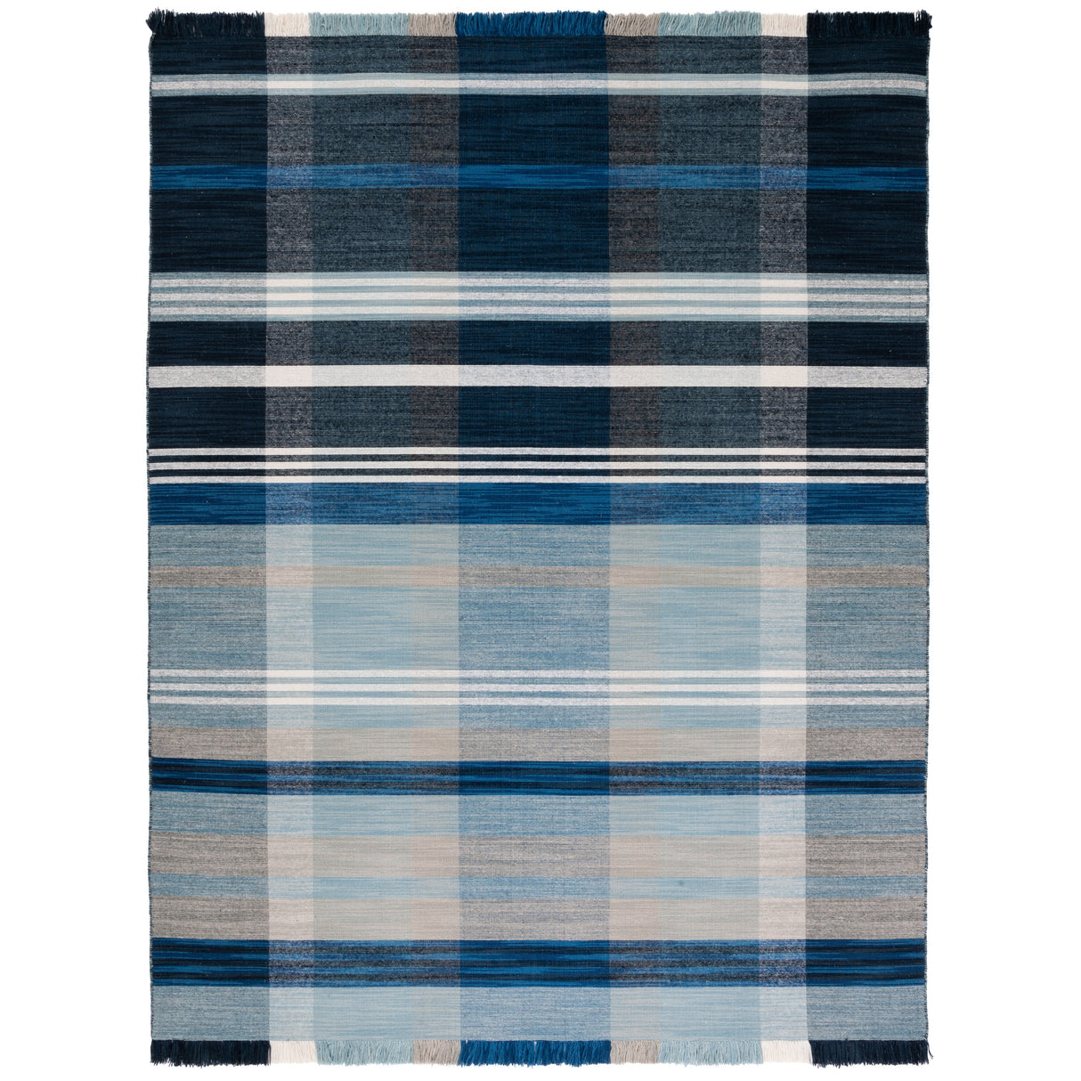 SAFAVIEH Striped Kilim Irsila Wool Fringe Rug