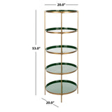 SAFAVIEH Syble Round 5-Tier Etagere - 20" x 20" x 53" - 20Wx20Dx53H