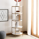 SAFAVIEH Syble Round 5-Tier Etagere - 20" x 20" x 53" - 20Wx20Dx53H