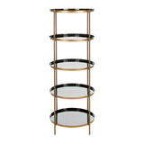 SAFAVIEH Syble Round 5-Tier Etagere - 20" x 20" x 53" - 20Wx20Dx53H