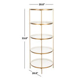 SAFAVIEH Syble Round 5-Tier Etagere - 20" x 20" x 53" - 20Wx20Dx53H
