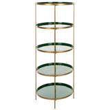 SAFAVIEH Syble Round 5-Tier Etagere - 20" x 20" x 53" - 20Wx20Dx53H