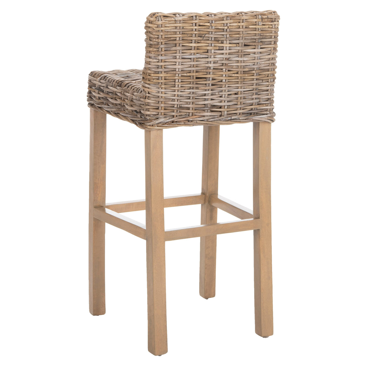 SAFAVIEH Tana -30 Inch Thomas Indoor Wicker Brown Bar Stool - 17.7" x 17.7" x 37.4" - 18Wx18Dx37H