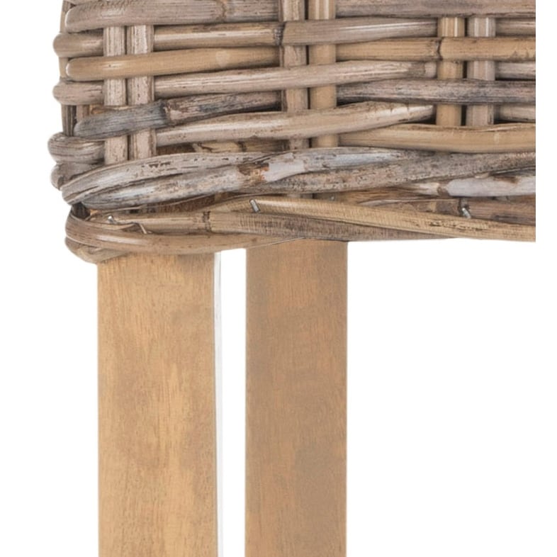 SAFAVIEH Tana -30 Inch Thomas Indoor Wicker Brown Bar Stool - 17.7" x 17.7" x 37.4" - 18Wx18Dx37H
