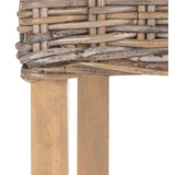 SAFAVIEH Tana -30 Inch Thomas Indoor Wicker Brown Bar Stool - 17.7" x 17.7" x 37.4" - 18Wx18Dx37H