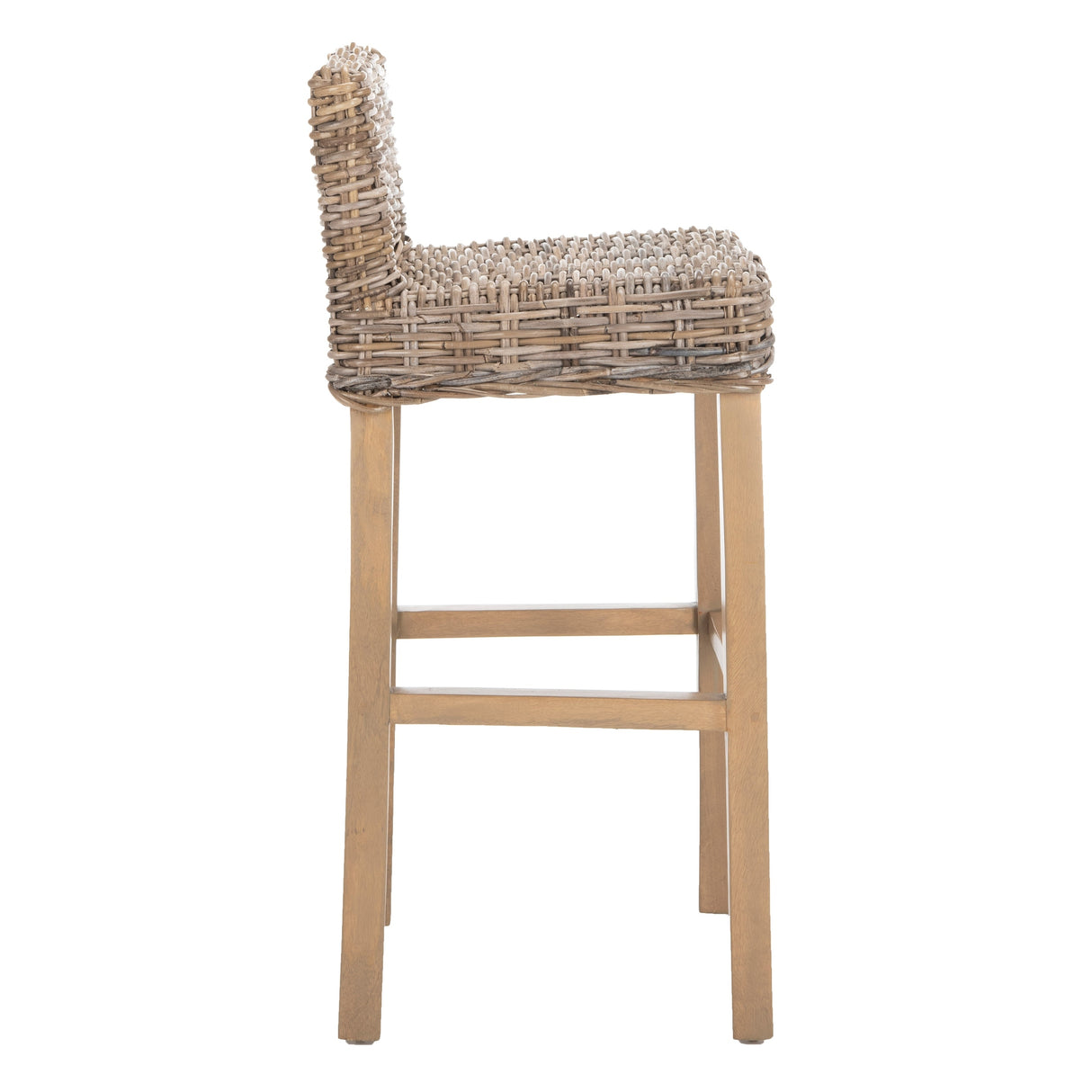SAFAVIEH Tana -30 Inch Thomas Indoor Wicker Brown Bar Stool - 17.7" x 17.7" x 37.4" - 18Wx18Dx37H