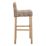 SAFAVIEH Tana -30 Inch Thomas Indoor Wicker Brown Bar Stool - 17.7" x 17.7" x 37.4" - 18Wx18Dx37H