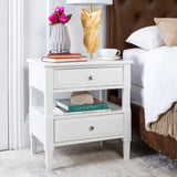 SAFAVIEH Terri Two Drawer White Nightstand