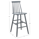 SAFAVIEH Texie 30-In. Spindle Farmhouse Bar Stool (Set of 2) - 19.3" x 20.9" x 44.2" - 19Wx21Dx45H