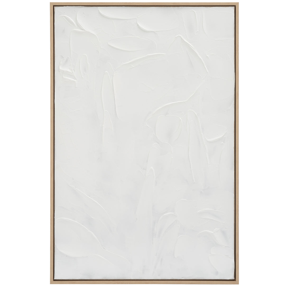 SAFAVIEH Tinca The Minimalist Hand Painting, 24 x 36, Framed Wall Art - White