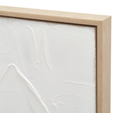 SAFAVIEH Tinca The Minimalist Hand Painting, 24 x 36, Framed Wall Art - White