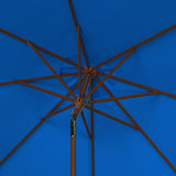 SAFAVIEH Zlatana 9 Ft Wooden Outdoor Umbrella
