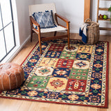 SAFAVIEH, Handmade Heritage Daisy Square Traditional Wool Rug
