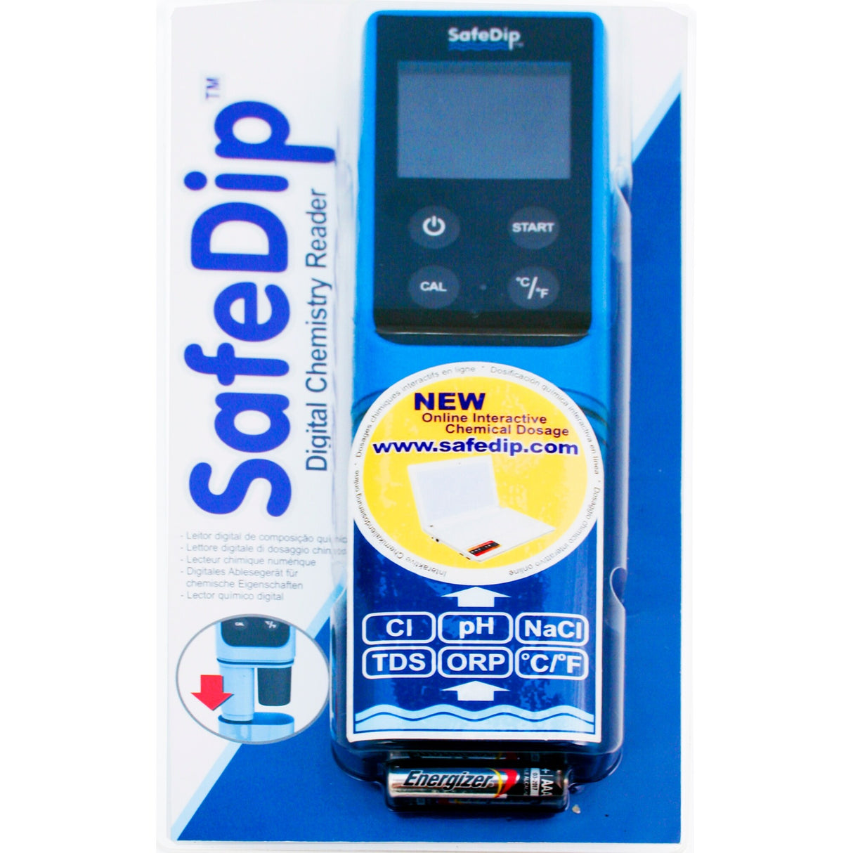 Solaxx SAFEDIP 6-in-1 Saltwater Electronic Water Tester