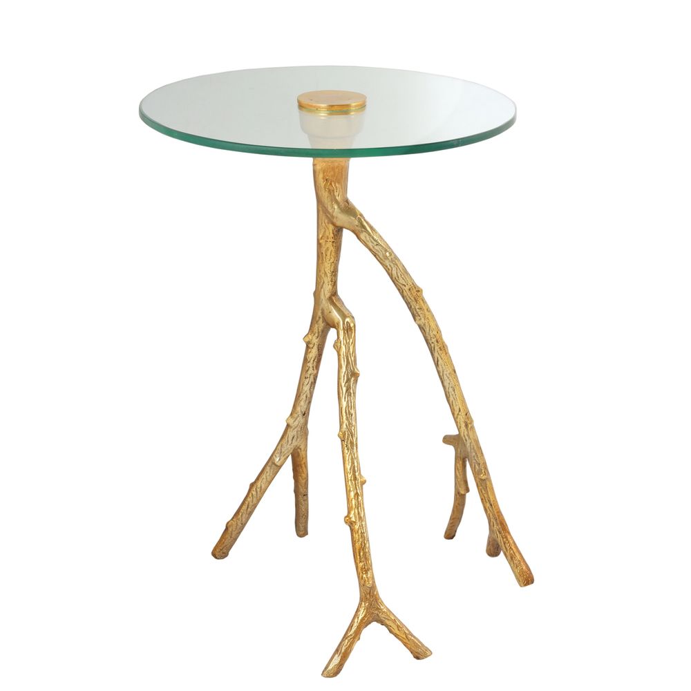 Aurelle Home Pat Glass Side Table