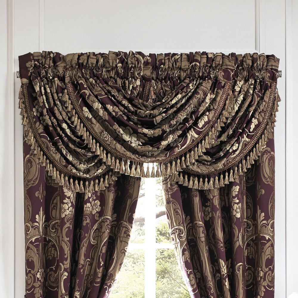 Croscill Everly Plum and Gold Window Valance
