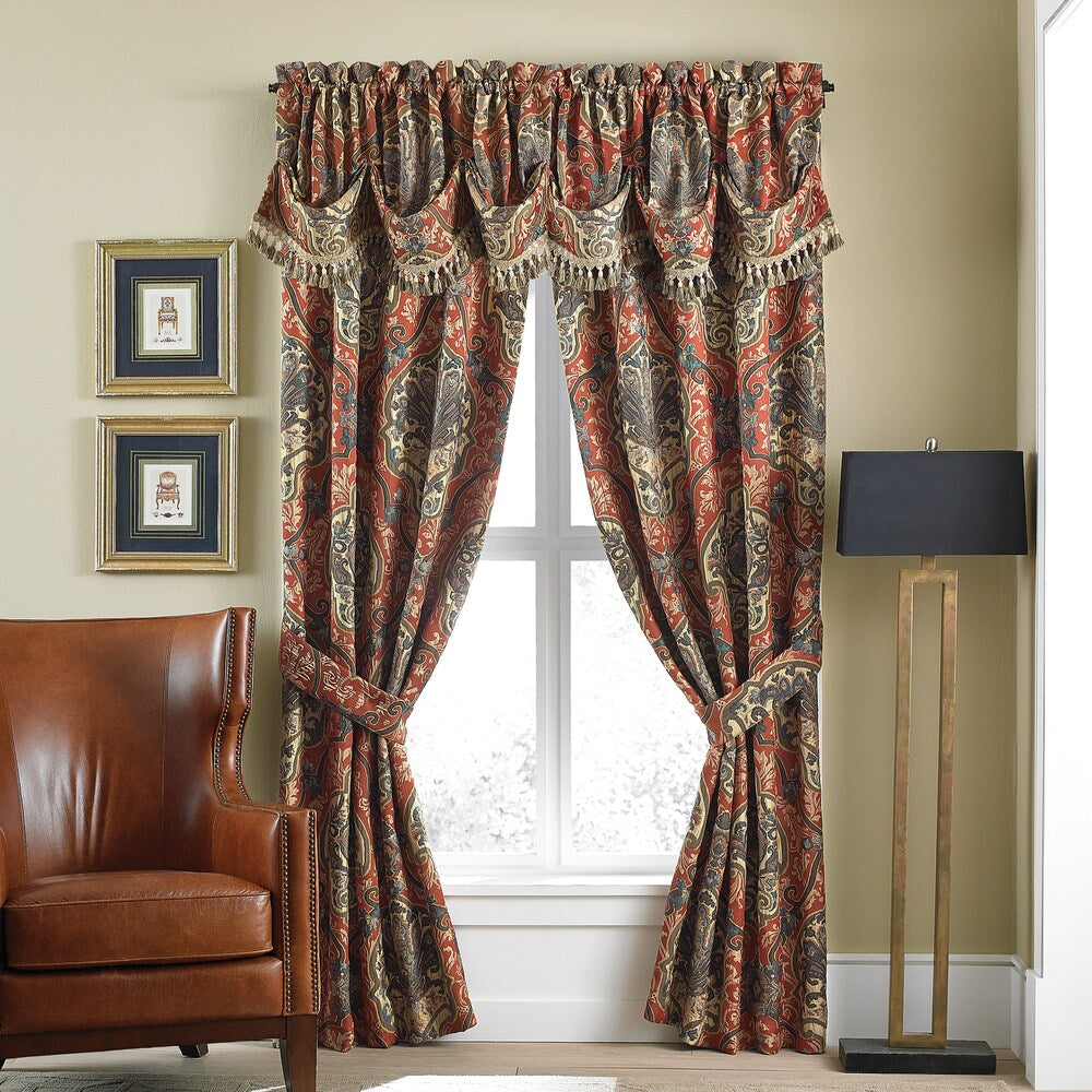 Croscill Orleans Red Pole Top Window Drapery