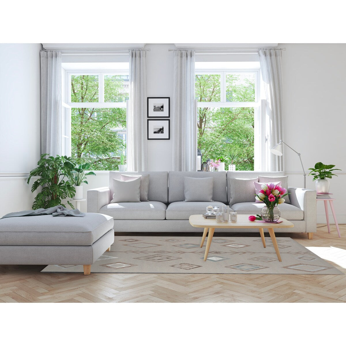 SCATTERED GEMS SEPIA Area Rug By Kavka Designs