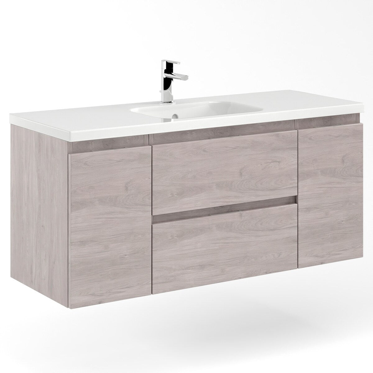 SEATTLE 120cm / 48in RHD WEATHERED OAK 2 DR + 2 CABINETS