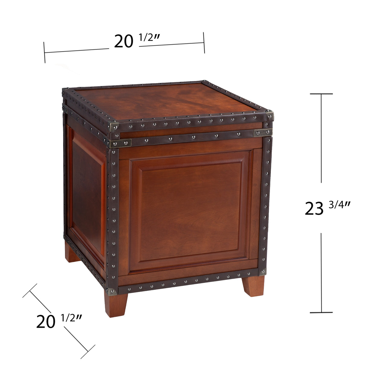 SEI Furniture Ailsa Nailhead Trunk Side Table