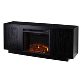 SEI Furniture Delauro Electric Media Fireplace w/ Storage
