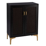 SEI Furniture Home Raintree Transitional Black Wood Bar Cabinet