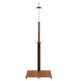 SEI Furniture Parson Oiled Eucalyptus Freestanding Outdoor Shower with Slatted Wood Base and Soap Dish