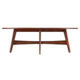 SEI Furniture Rhoda Mid Century Modern Oval Wood Coffee Table