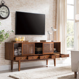 SEI Furniture Mid-century Modern TV Stand Media Console for TV's up to 68"