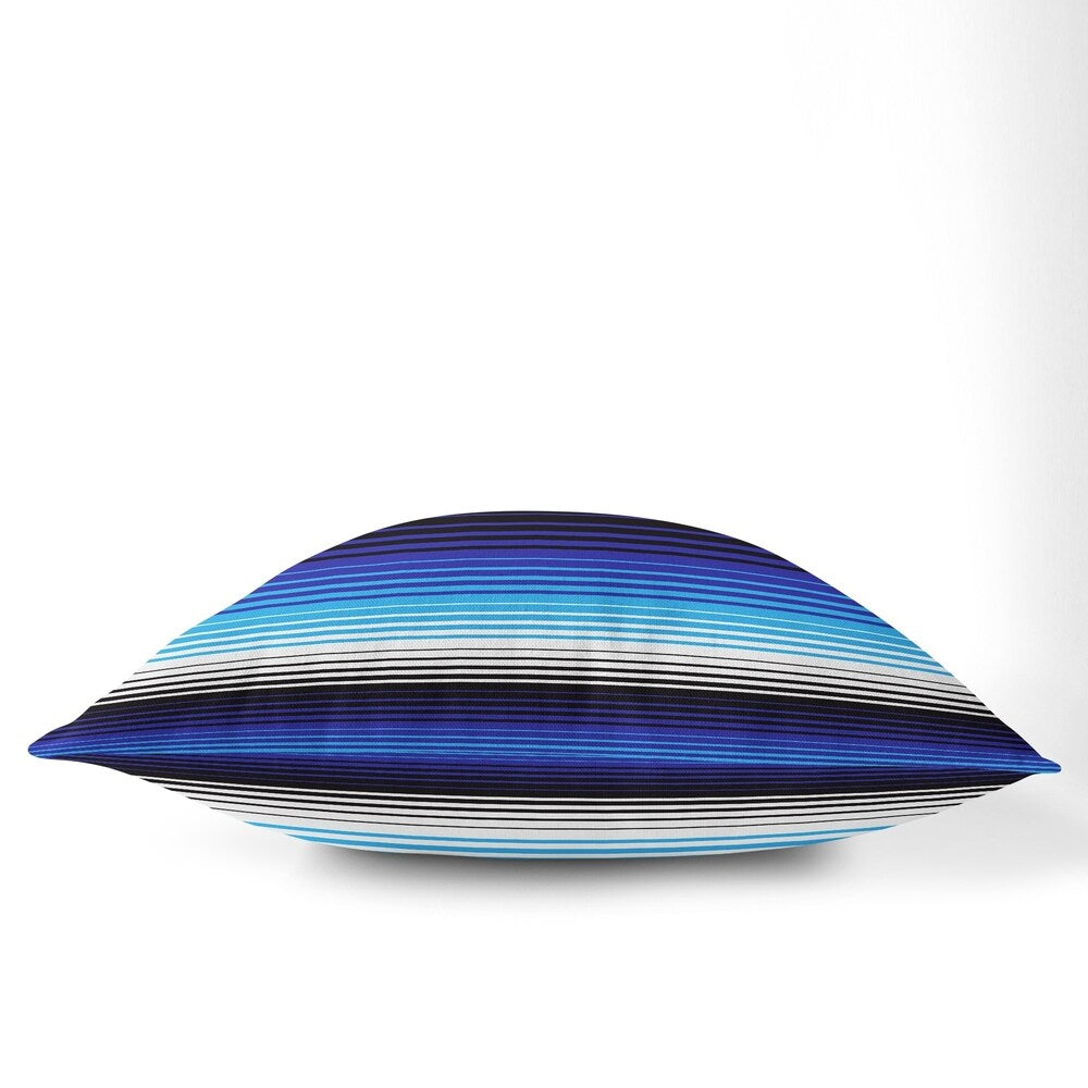 SERAPE STRIPES BLUE Floor Pillow By Kavka Designs