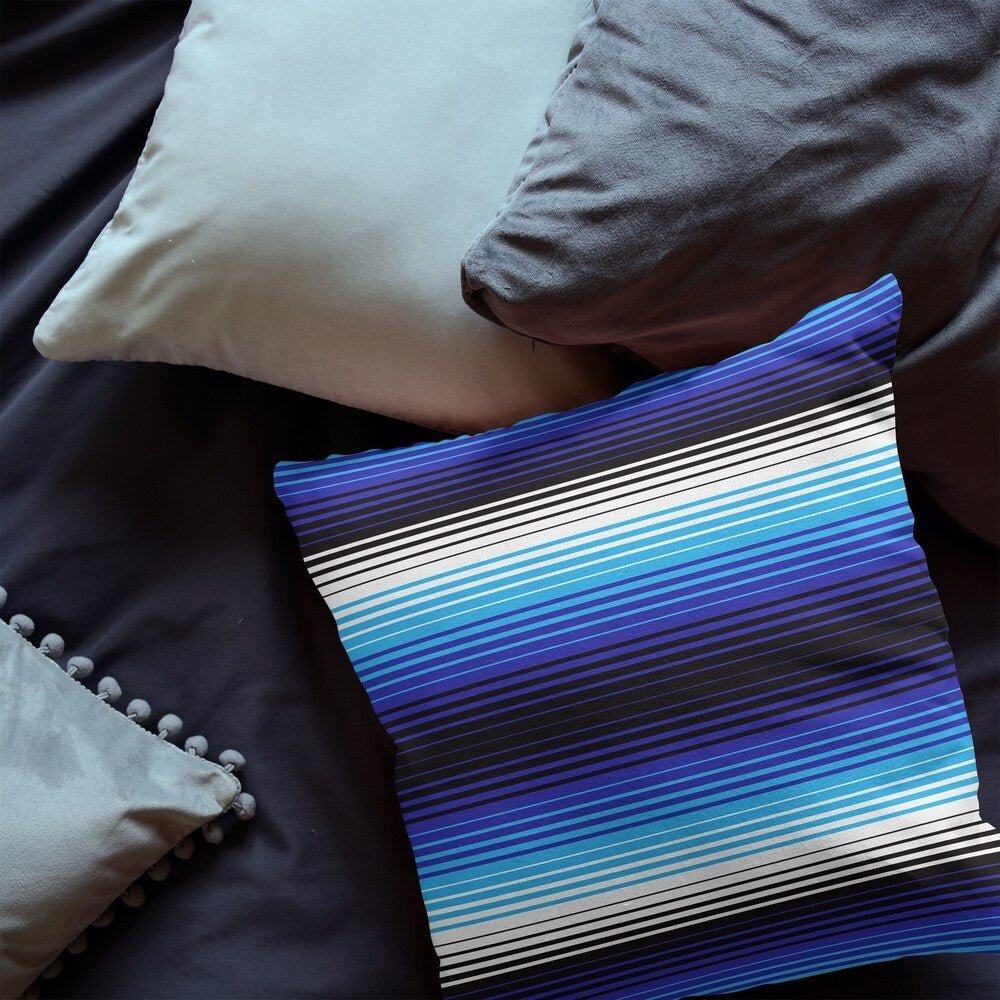 SERAPE STRIPES BLUE Floor Pillow By Kavka Designs