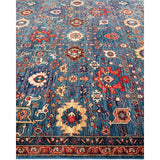 One of a Kind Hand Knotted Traditional Tribal Traditional Area Rug - 10' 0" X 7' 11"
