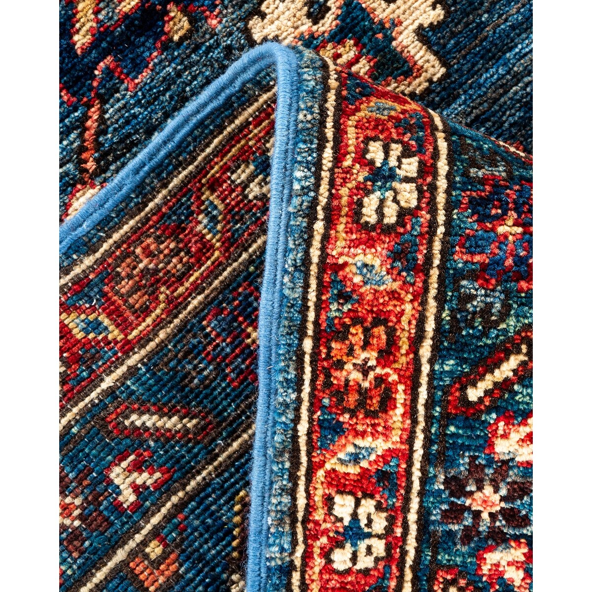 One of a Kind Hand Knotted Traditional Tribal Traditional Area Rug - 10' 0" X 7' 11"