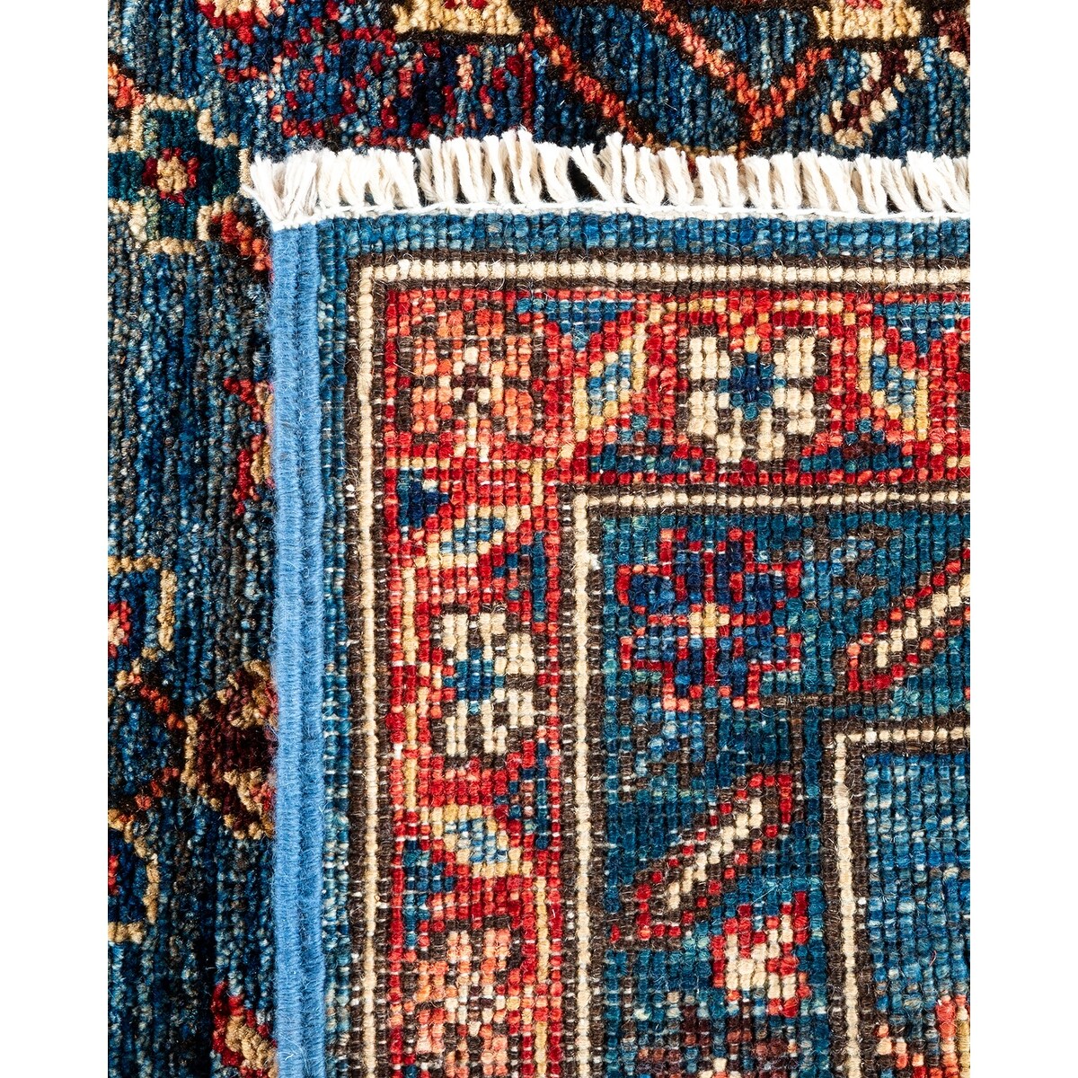 One of a Kind Hand Knotted Traditional Tribal Traditional Area Rug - 10' 0" X 7' 11"