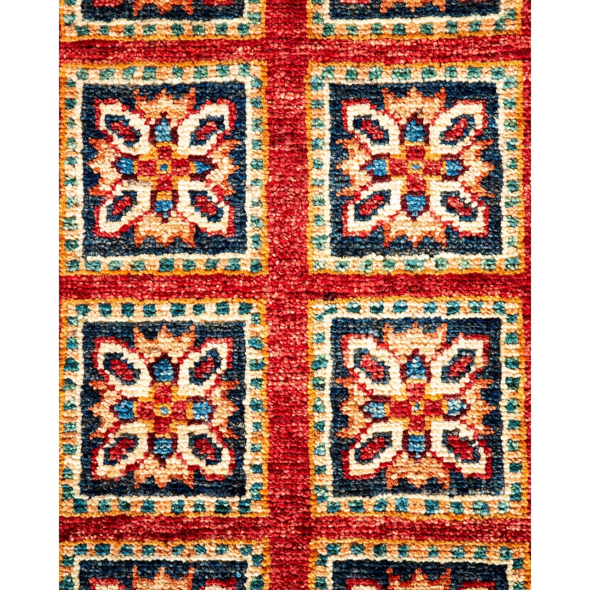 One of a Kind Hand Knotted Traditional Tribal Traditional Area Rug - 4' 0" X 2' 10"