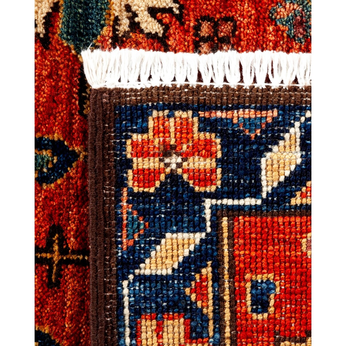One of a Kind Hand Knotted Traditional Tribal Traditional Area Rug - 6' 0" X 2' 4"