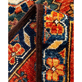 One of a Kind Hand Knotted Traditional Tribal Traditional Area Rug - 6' 0" X 2' 4"