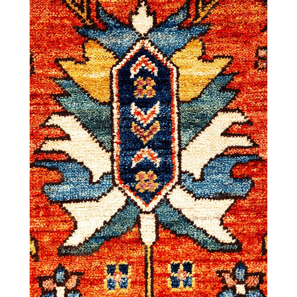 One of a Kind Hand Knotted Traditional Tribal Traditional Area Rug - 6' 0" X 2' 4"