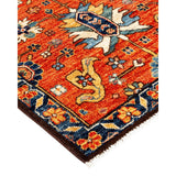 One of a Kind Hand Knotted Traditional Tribal Traditional Area Rug - 6' 0" X 2' 4"